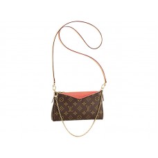 Clutch Pallas de lona con monograma de Louis Vuitton Poppy