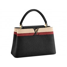 Bolso Louis Vuitton Capucines Mm con rayas negras
