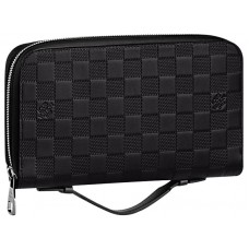 Cartera Louis Vuitton Damier Infini de cuero Zippy XL