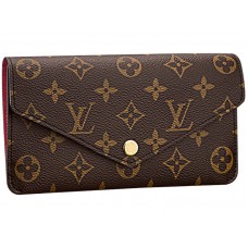 Cartera Jeanne de lona con monograma de Louis Vuitton en color burdeos