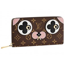 Cartera con cremallera de lona Monogram de Louis Vuitton: un perro adorable