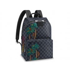 Mochila Apollo de lona cobalto Damier de Louis Vuitton