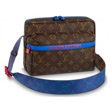 Bolso bandolera de lona con monograma de Louis Vuitton PM m43843