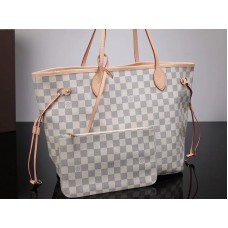 Louis Vuitton Damier Azur Lienzo Neverfull Mm n41361