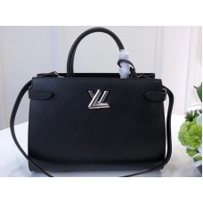 Bolso tote Louis Vuitton Epi de piel con diseño retorcido, color negro, m54810