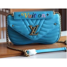 Bolso de cadena de piel Louis Vuitton New Wave Mm m51946