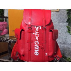 Mochila Louis Vuitton X Supreme Christopher Epi Pm Roja