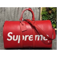 Louis Vuitton X Supreme Epi Leather Keepall Bandouliere 45 Rojo