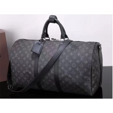 Bolso de hombro Louis Vuitton Monogram Eclipse de lona Keepall 50