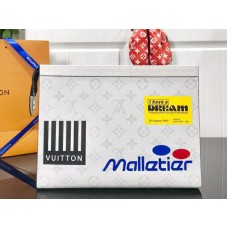 Louis Vuitton Monogram Canvas Chalk Pochette Voyage Blanco m61692