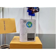 Organizador de bolsillo de lona con monograma de Louis Vuitton blanco m67817