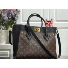 Bolso Louis Vuitton Monogram Canvas On My Side de piel de becerro negra m53823