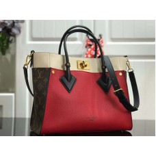Bolso Louis Vuitton Monogram Canvas On My Side de piel de becerro en rojo pirata m53824