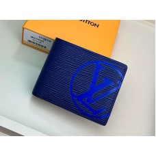 Cartera múltiple de piel Epi de Louis Vuitton, azul, m67907