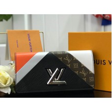 Cartera Louis Vuitton Epi Twist de piel, color negro y tostado, m60996