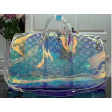 Bolso bandolera Louis Vuitton Monogram Embossed PVC Keepall 50 Prism?m53271