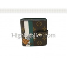 Cartera compacta con cremallera Louis Vuitton Monogram Groom, color verde