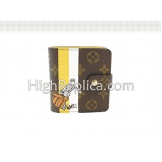 Cartera compacta con cremallera Louis Vuitton Monogram Groom en amarillo
