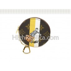 Monedero redondo Louis Vuitton Monogram Groom amarillo
