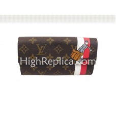 Cartera Louis Vuitton Monogram Groom con bolsillo con cremallera, color rojo